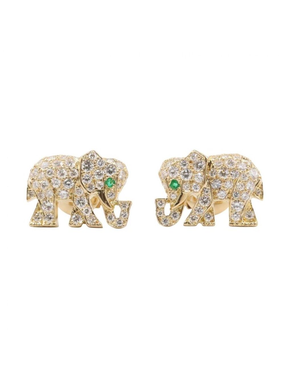 Cartier Earrings Candy Diamond Emerald 18K